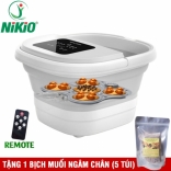Bồn ngâm chân massage gấp gọn Nikio NK-193 - Có remote, công nghệ bi mát xa mới